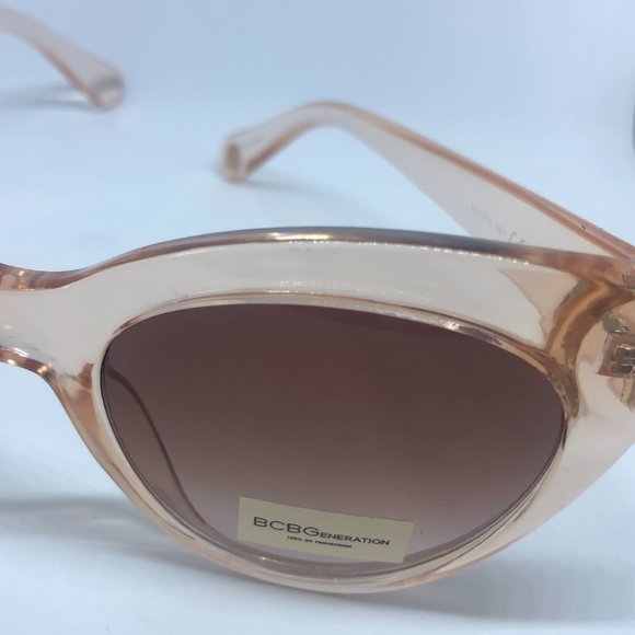 BCBGeneration Square Cat Eye Sunglasses in Blush Crystal - Picture 6 of 11